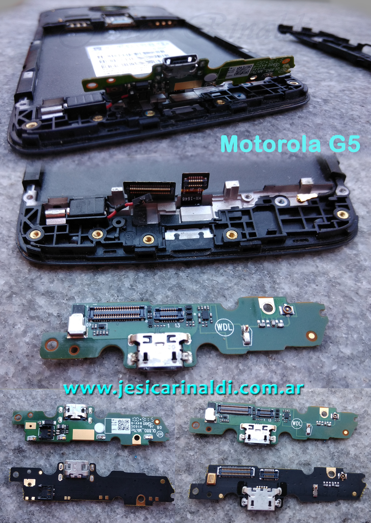 Motorola G5 cambio pin de carga